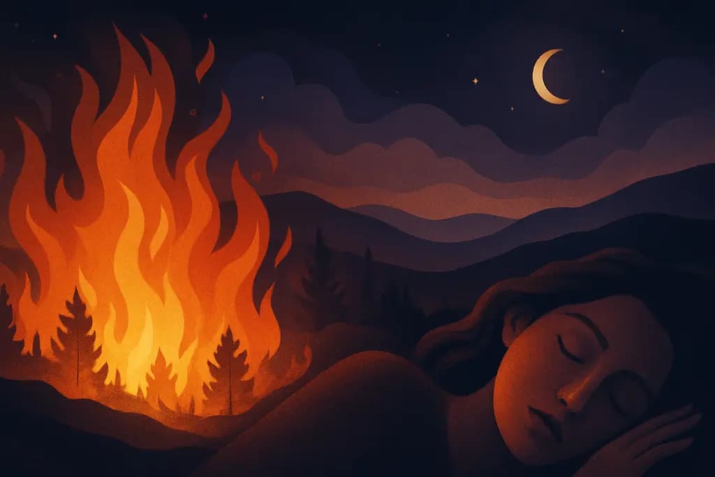 Dream illustration: Wildfire or uncontrolled fire dream