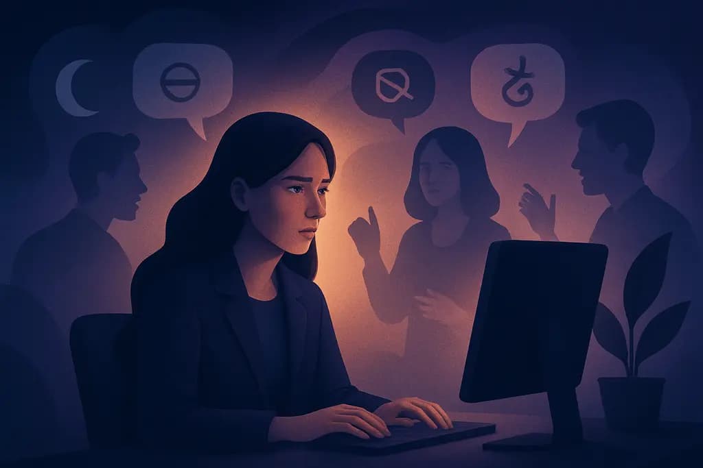 Dream illustration: Working in an office where everyone speaks a language you don't understand