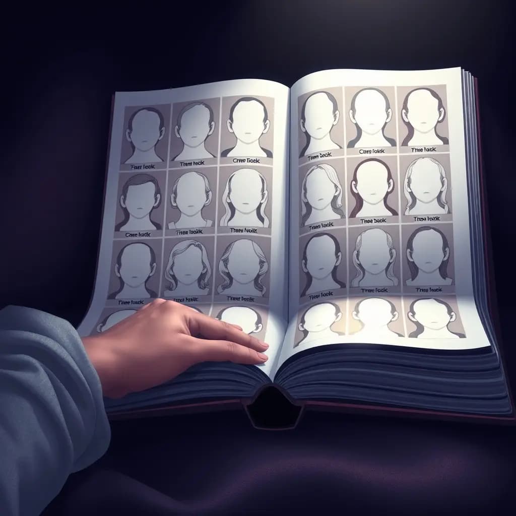 Dream illustration: Yearbook where faces are blank