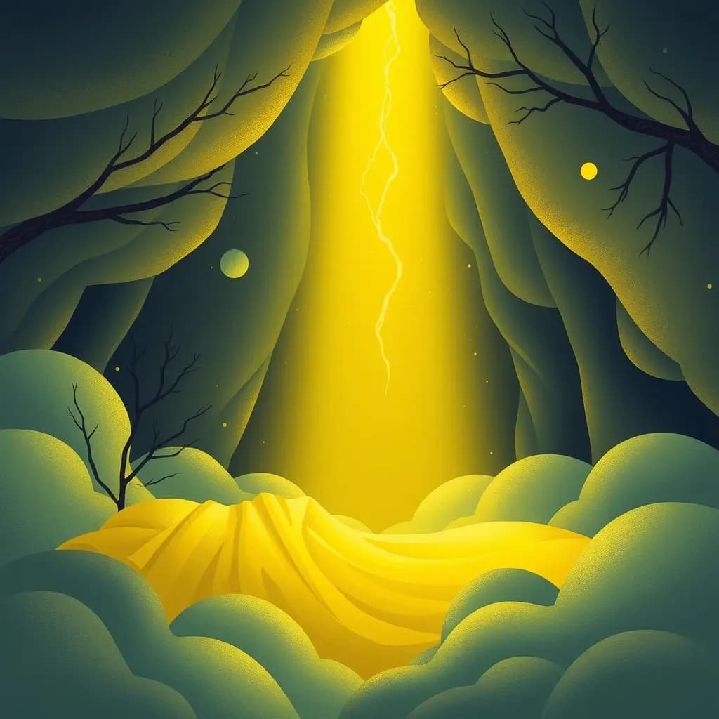 Dream illustration: Yellow-tinted dream world