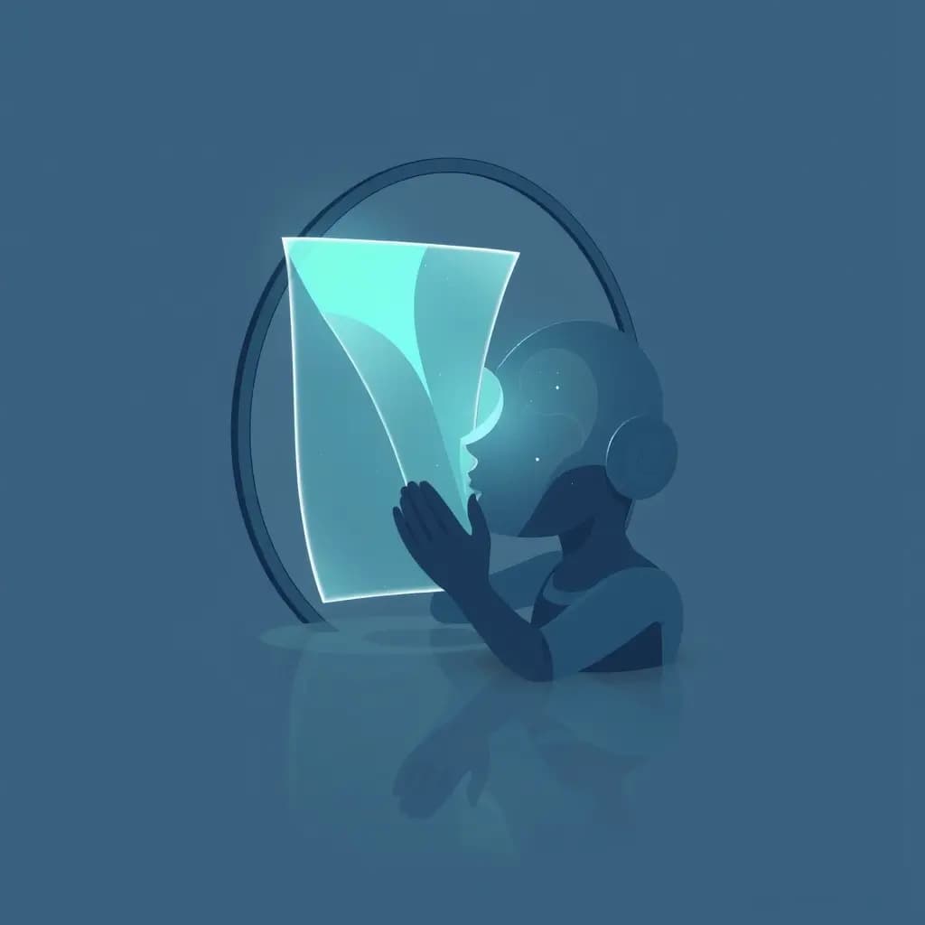 Dream illustration: Your reflection is a hologram