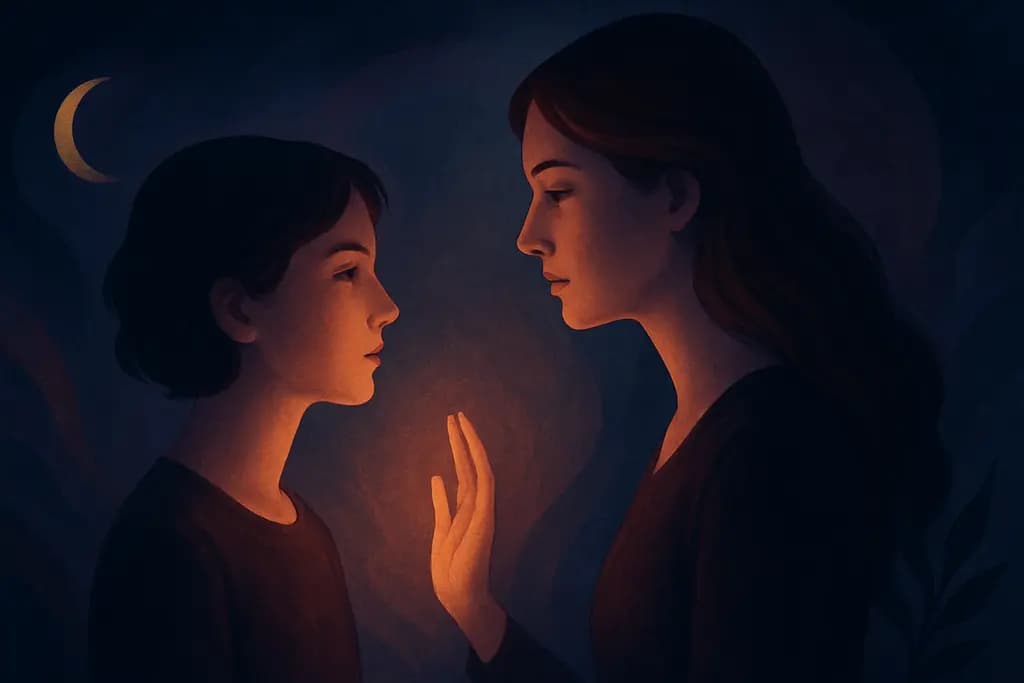 Dream illustration: Your younger self returns and speaks to you