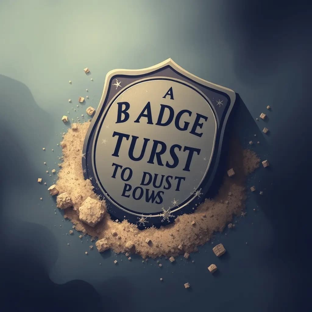 Dream illustration: A Badge That Turns To Dust