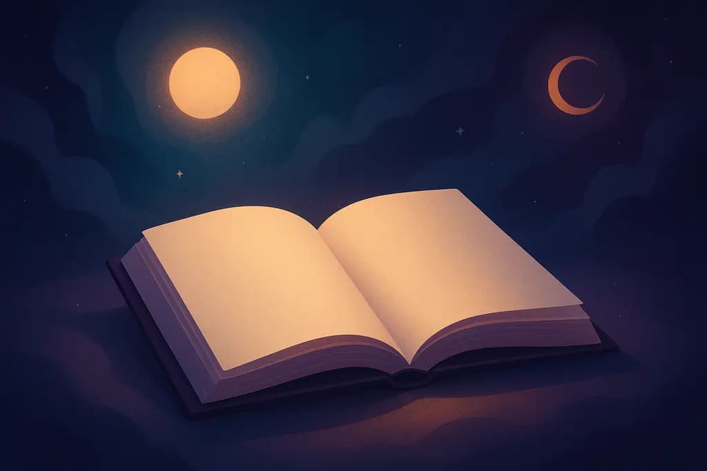 Dream illustration: A book full of blank pages