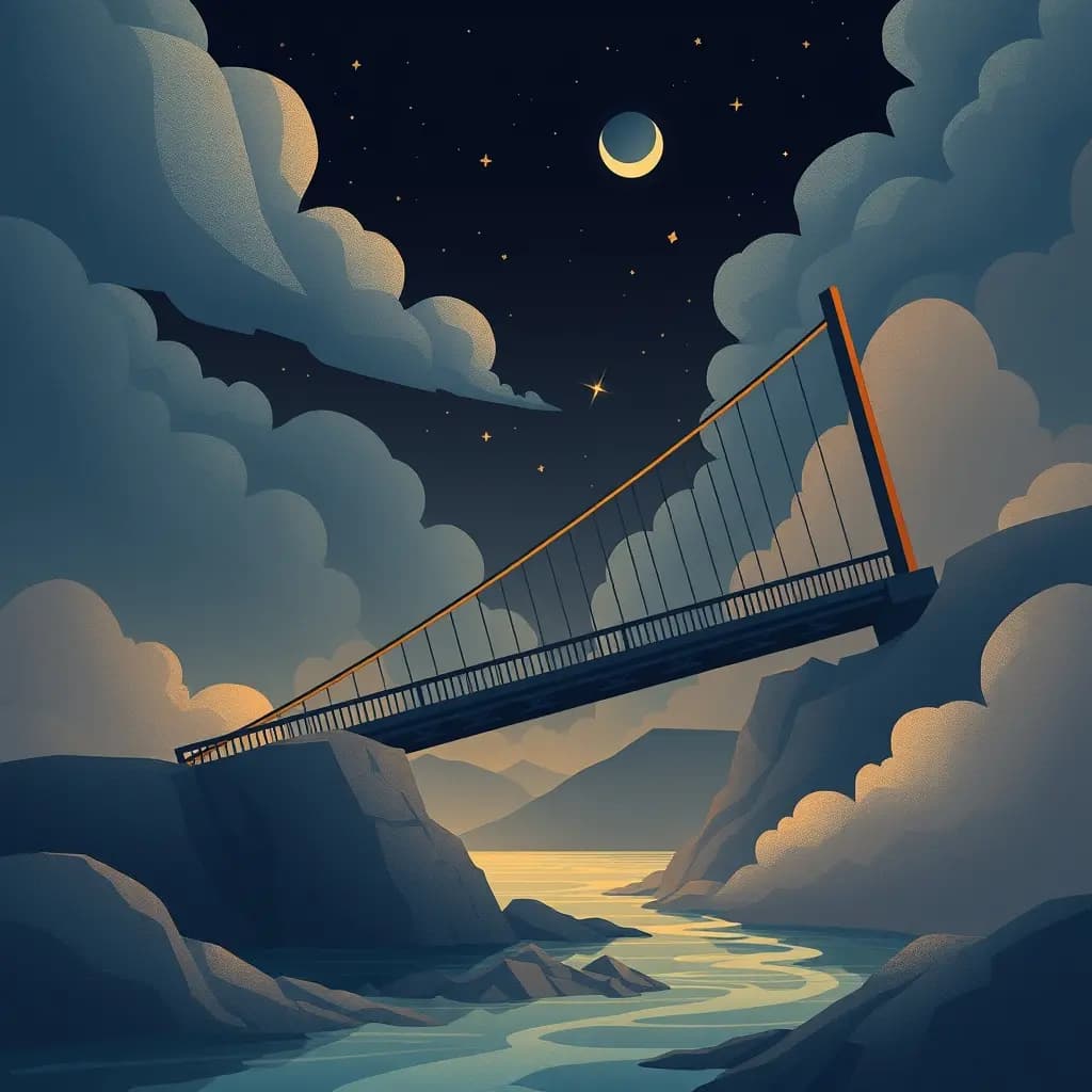 Dream illustration: A bridge collapsing