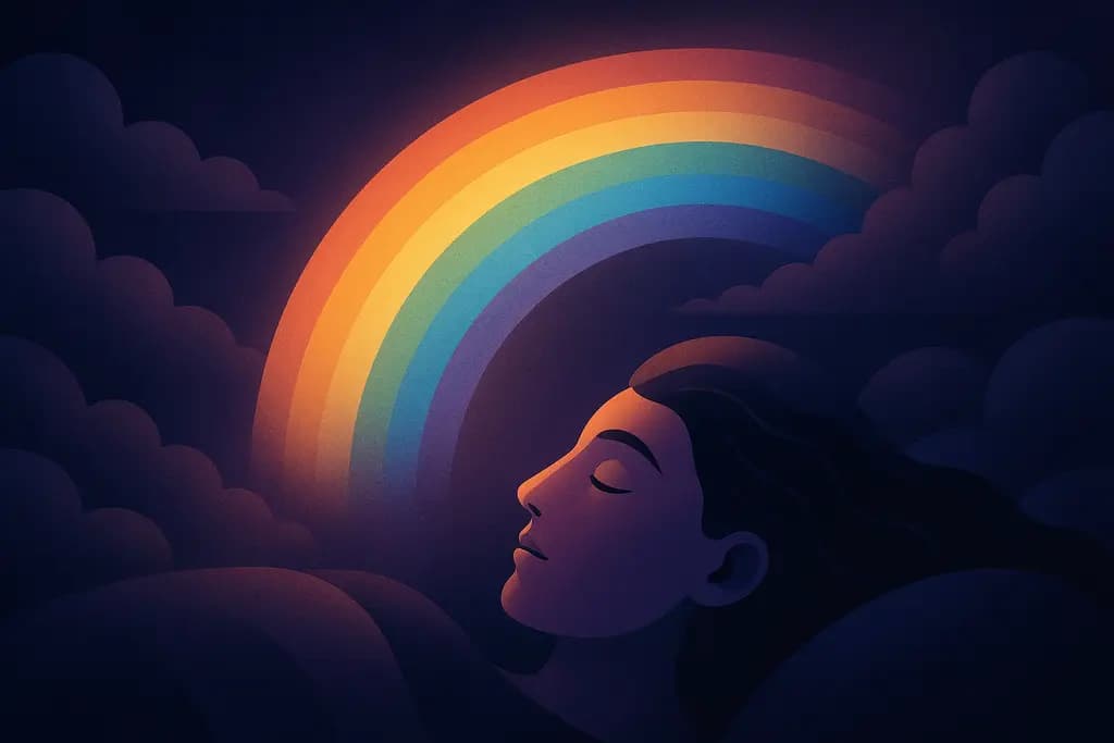 Dream illustration: A bright rainbow appearing