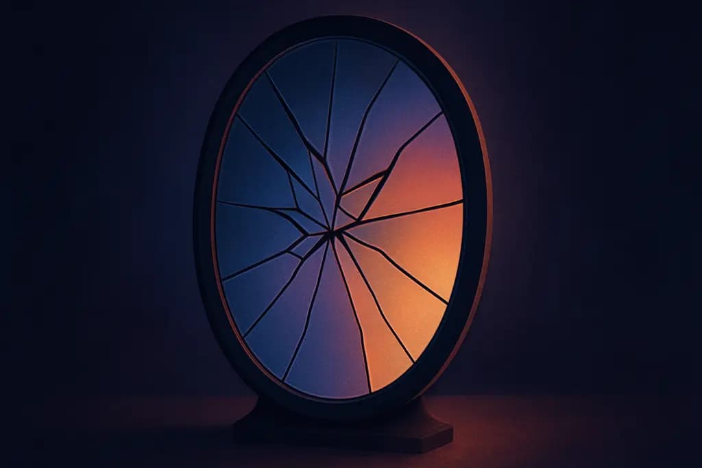 Dream illustration: A broken mirror