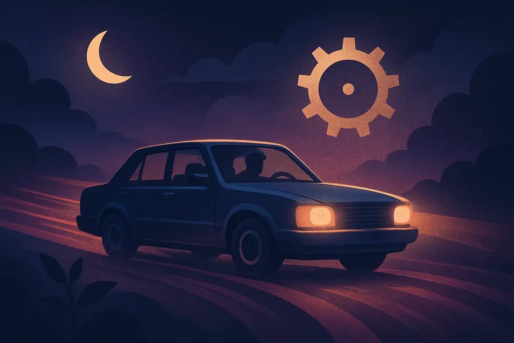 Dream illustration: A car with no brakes