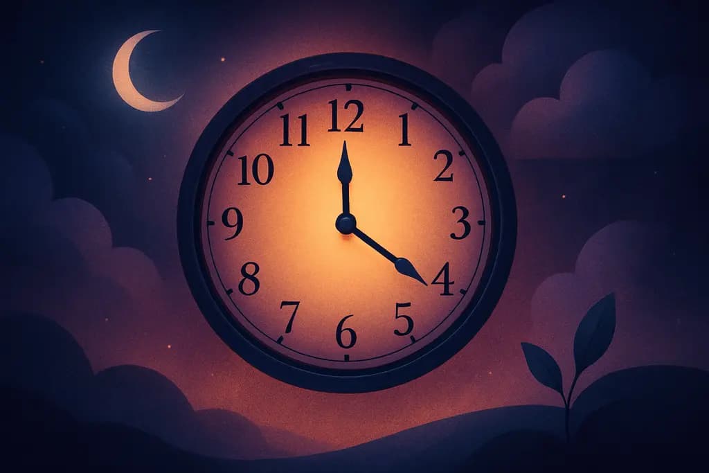 Dream illustration: A clock stops or freezes