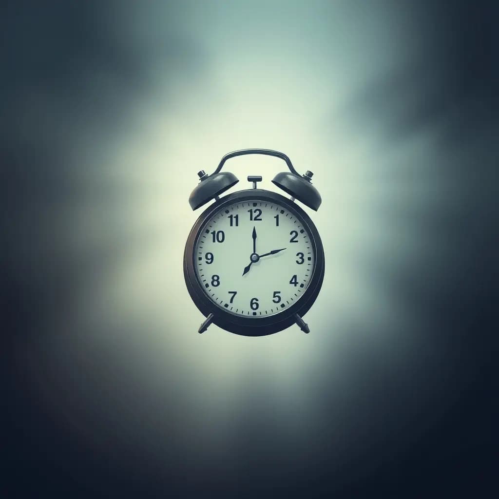 Dream illustration: A clock with no hands ticking backwards