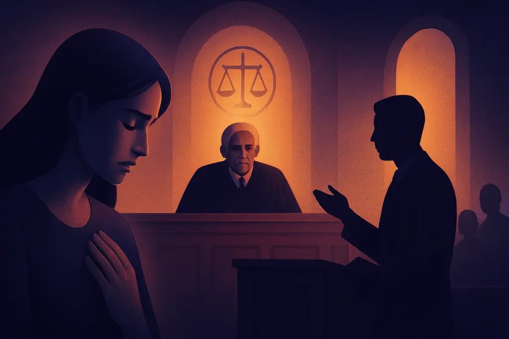 Dream illustration: A courtroom scene