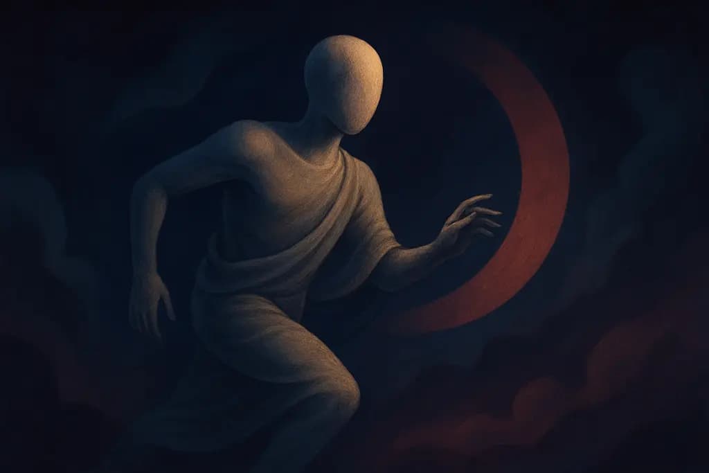 Dream illustration: A faceless statue that moves