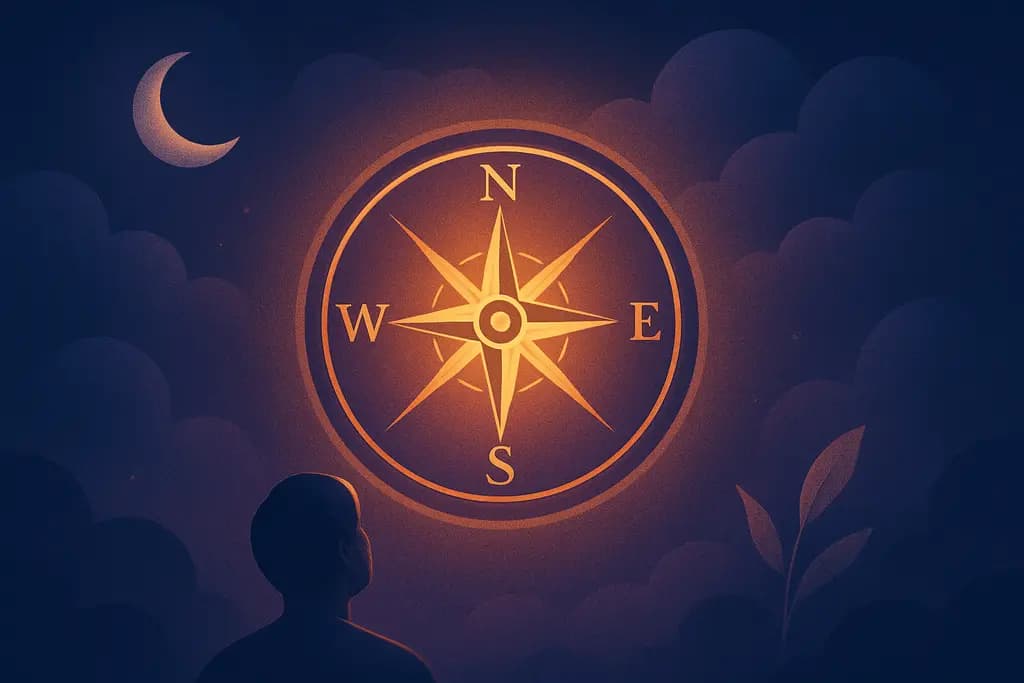 Dream illustration: A glowing compass guiding you