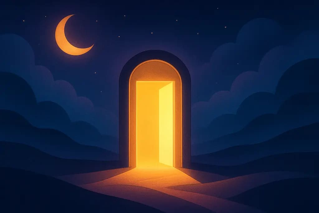 Dream illustration: A glowing doorway