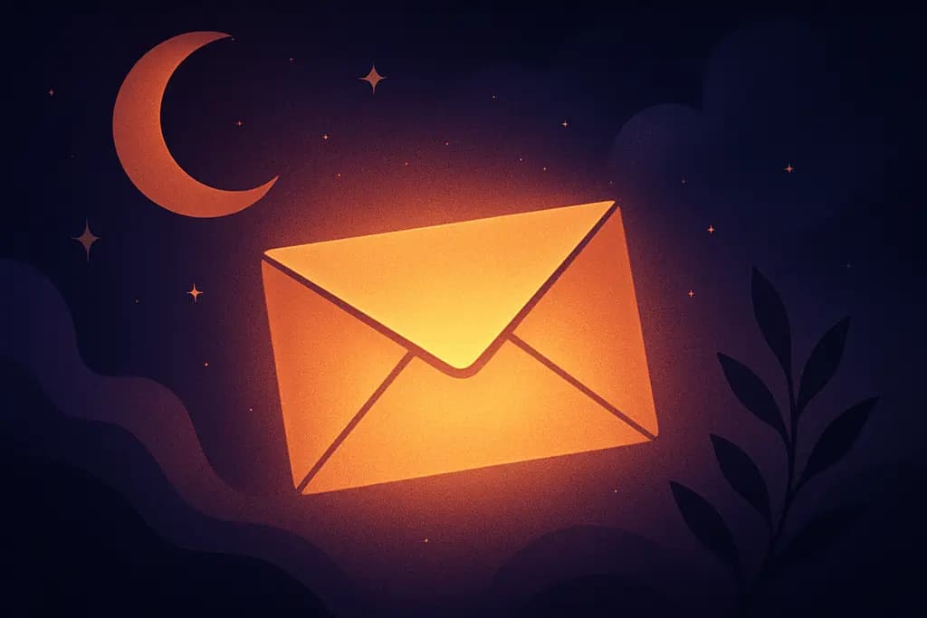 Dream illustration: A glowing envelope