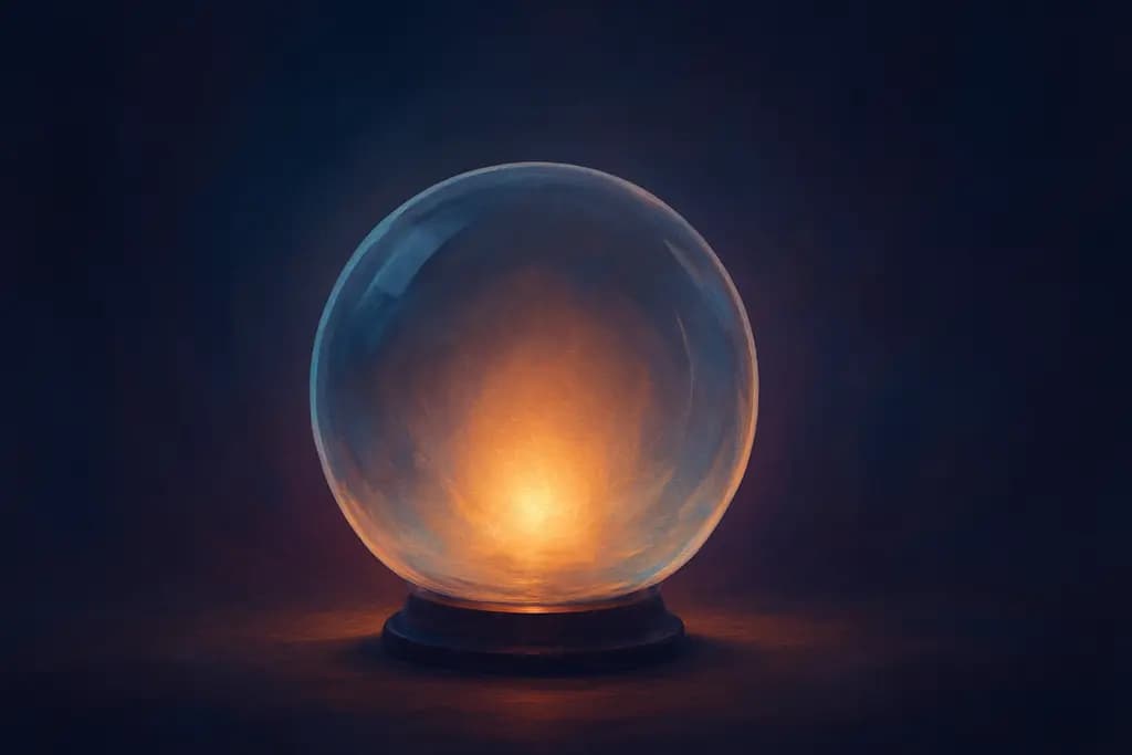 Dream illustration: A glowing glass orb