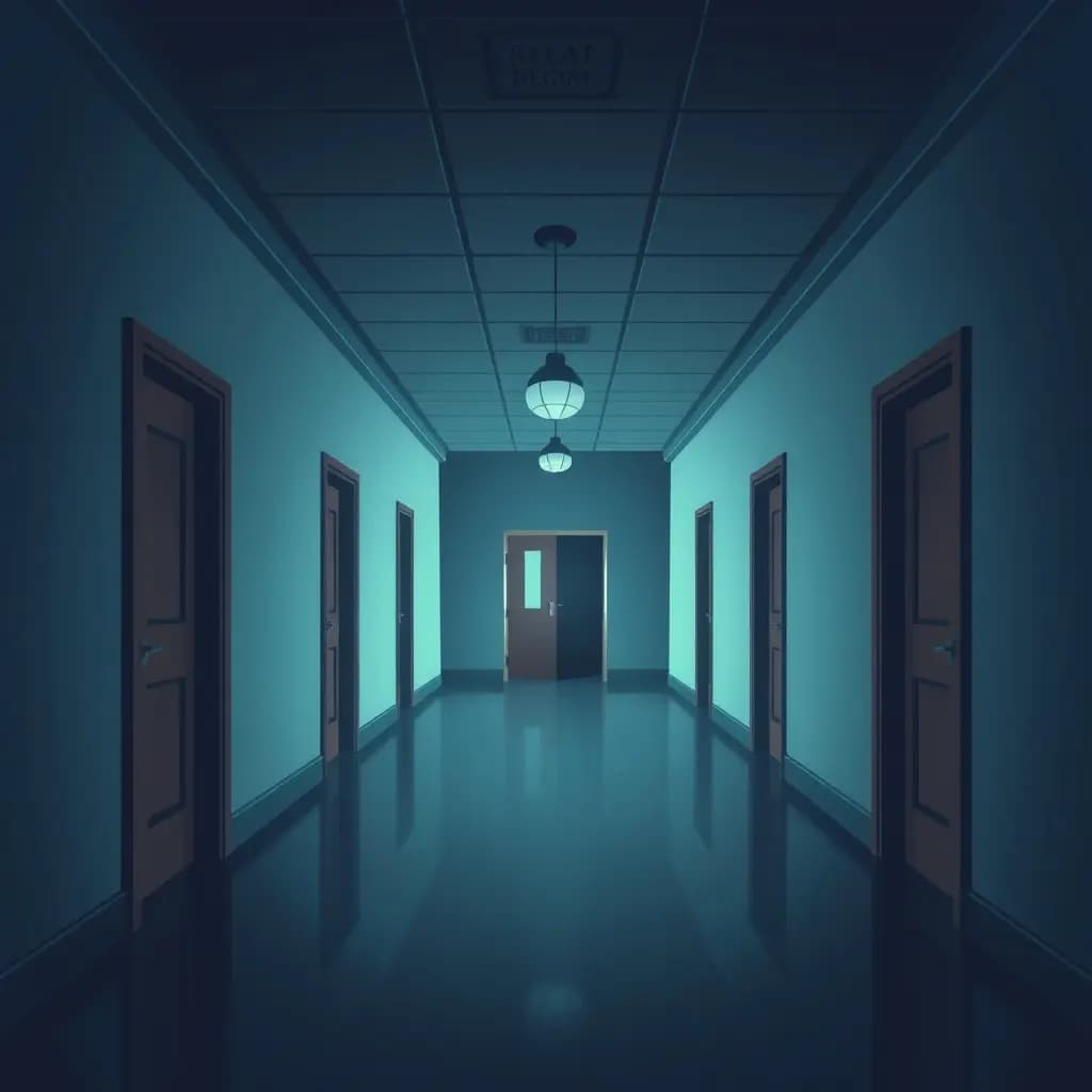 Dream illustration: A hall where every door leads back to the classroom