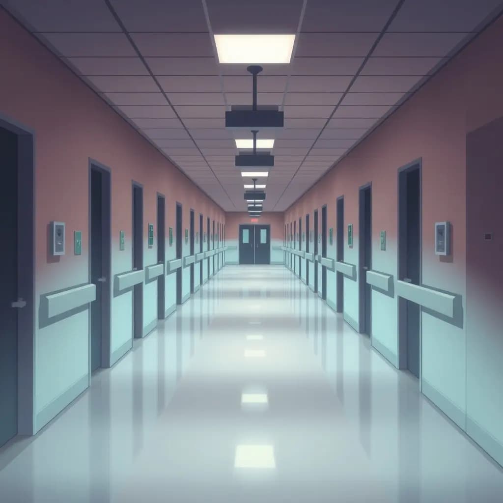 Dream illustration: A hospital hallway with no staff