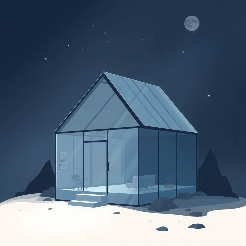 Dream illustration: A house built of glass