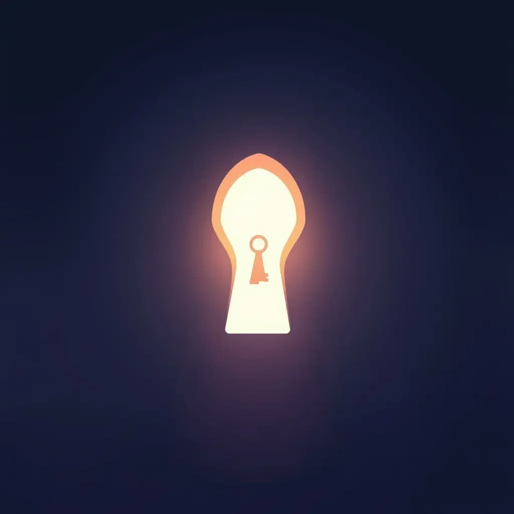 Dream illustration: A keyhole that emits light