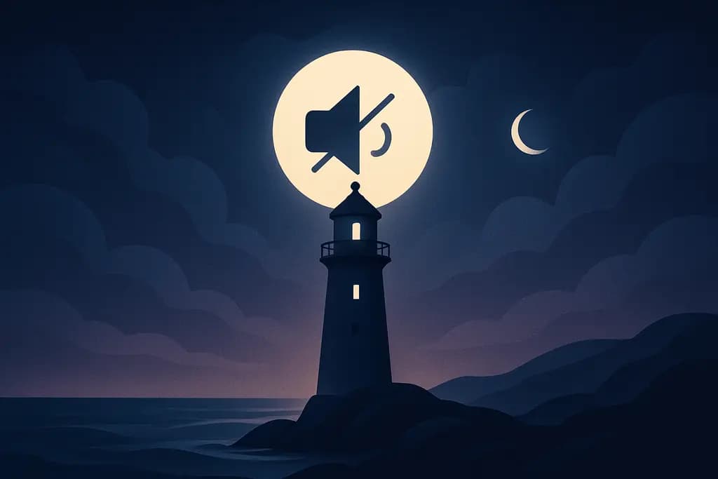 Dream illustration: A lighthouse that emits silence instead of light