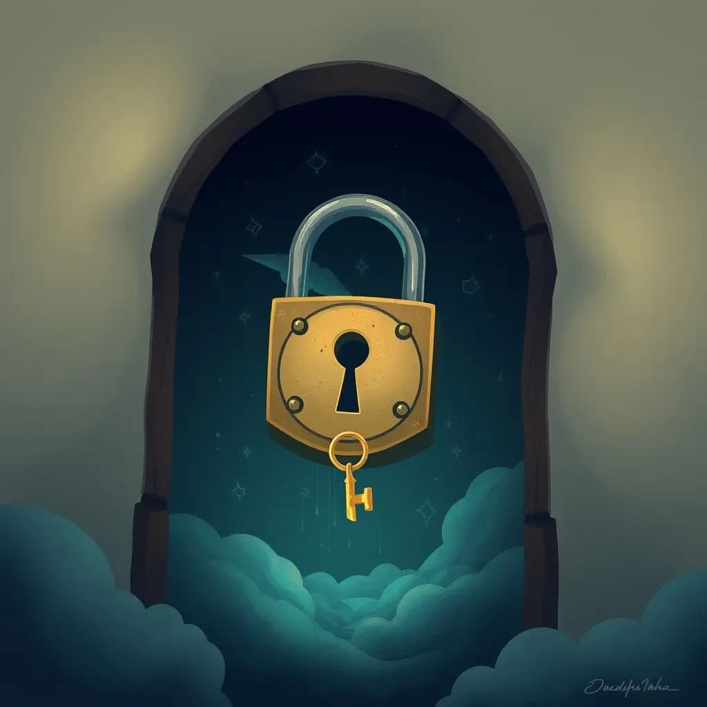 Dream illustration: A lock that opens only when you laugh