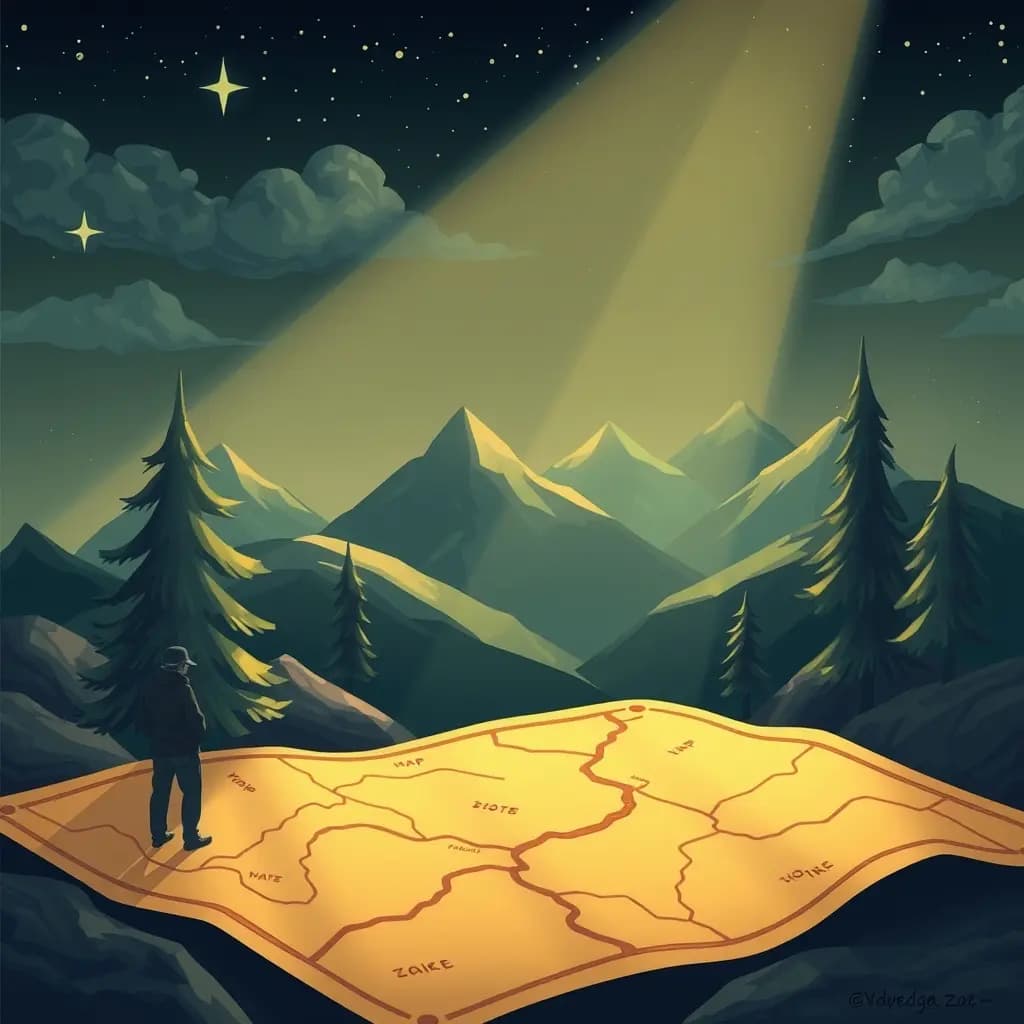 Dream illustration: A map that points to a place you can't name