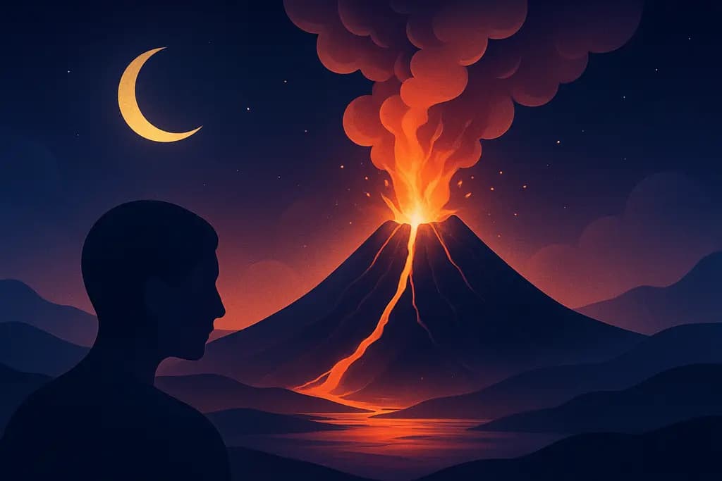 Dream illustration: A nearby volcanic eruption