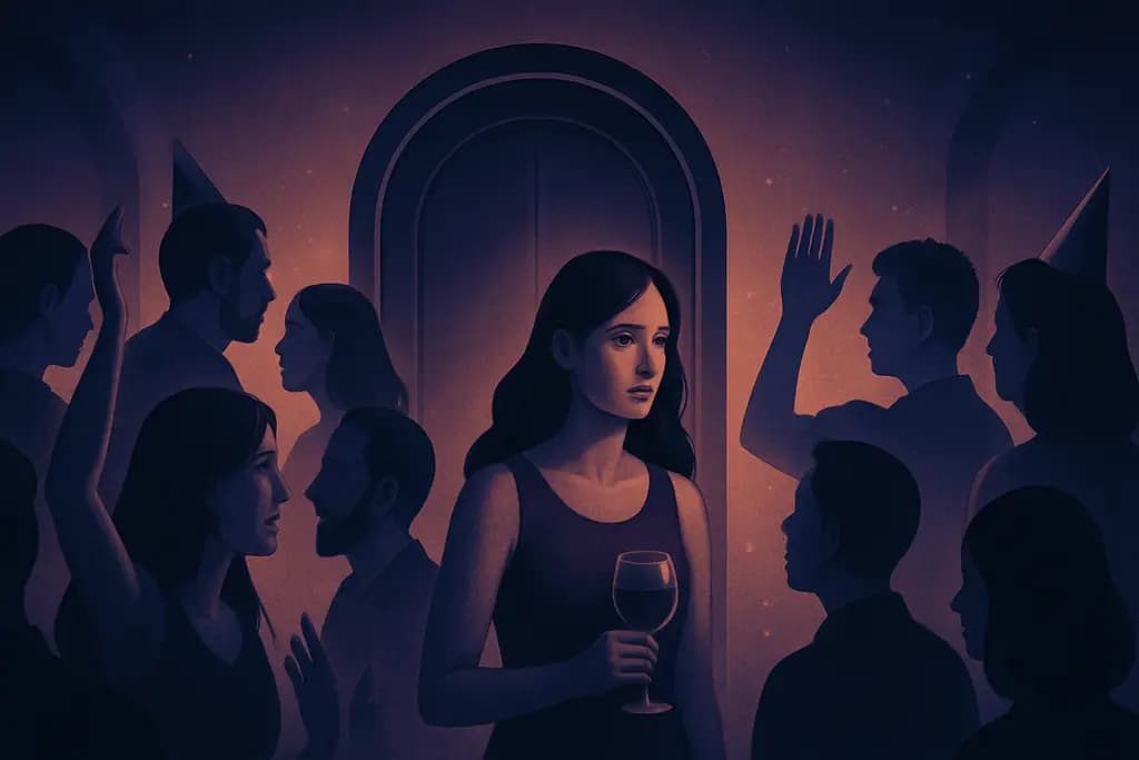 Dream illustration: A party where no one can leave the room