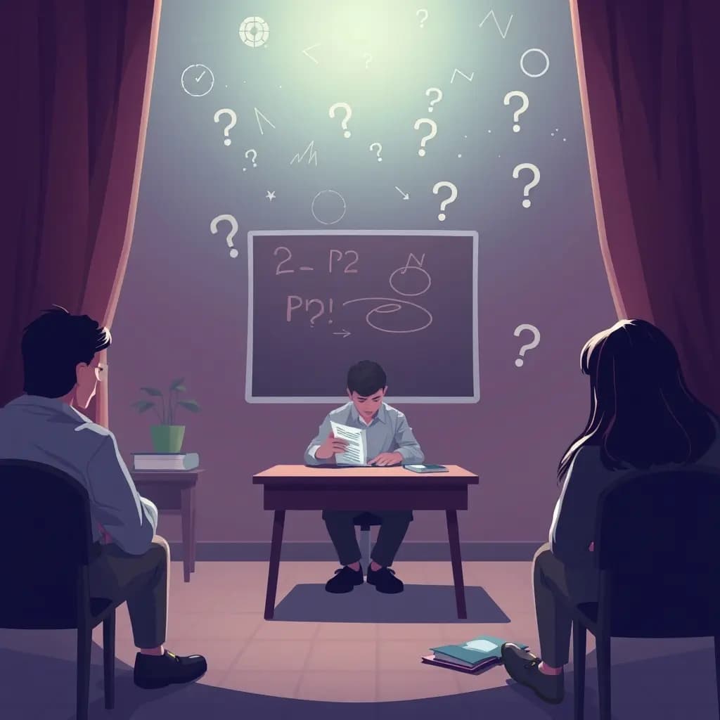 Dream illustration: A Pop Quiz That Changes Questions