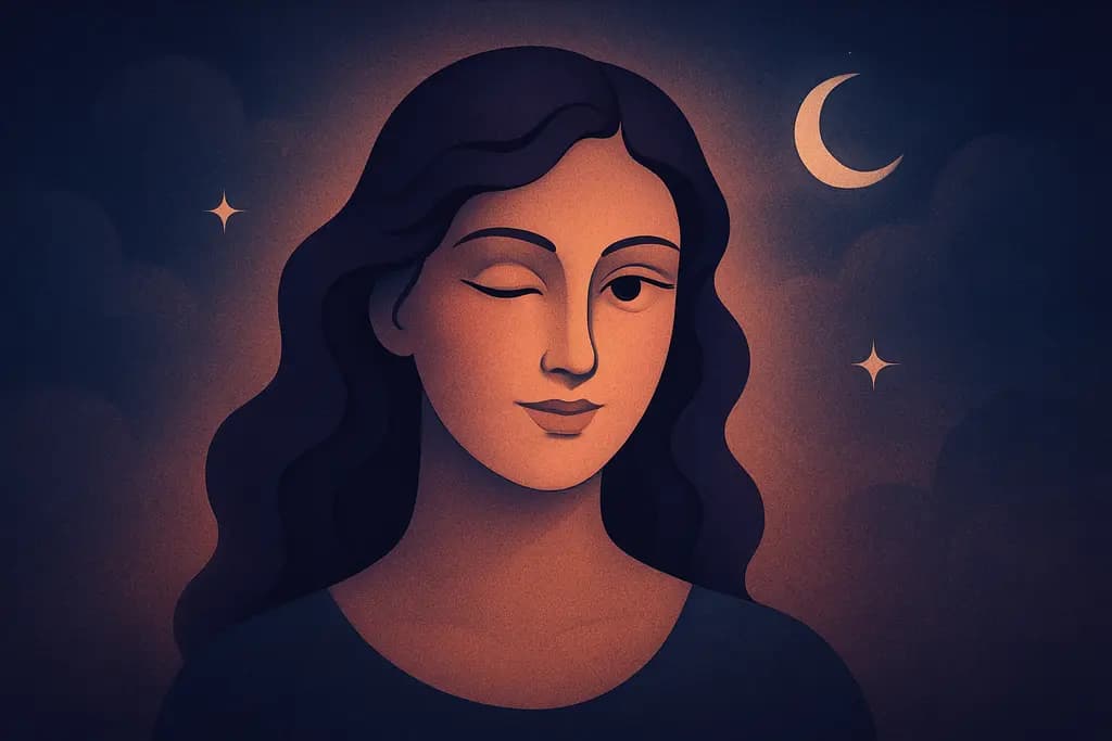 Dream illustration: A portrait that winks at you