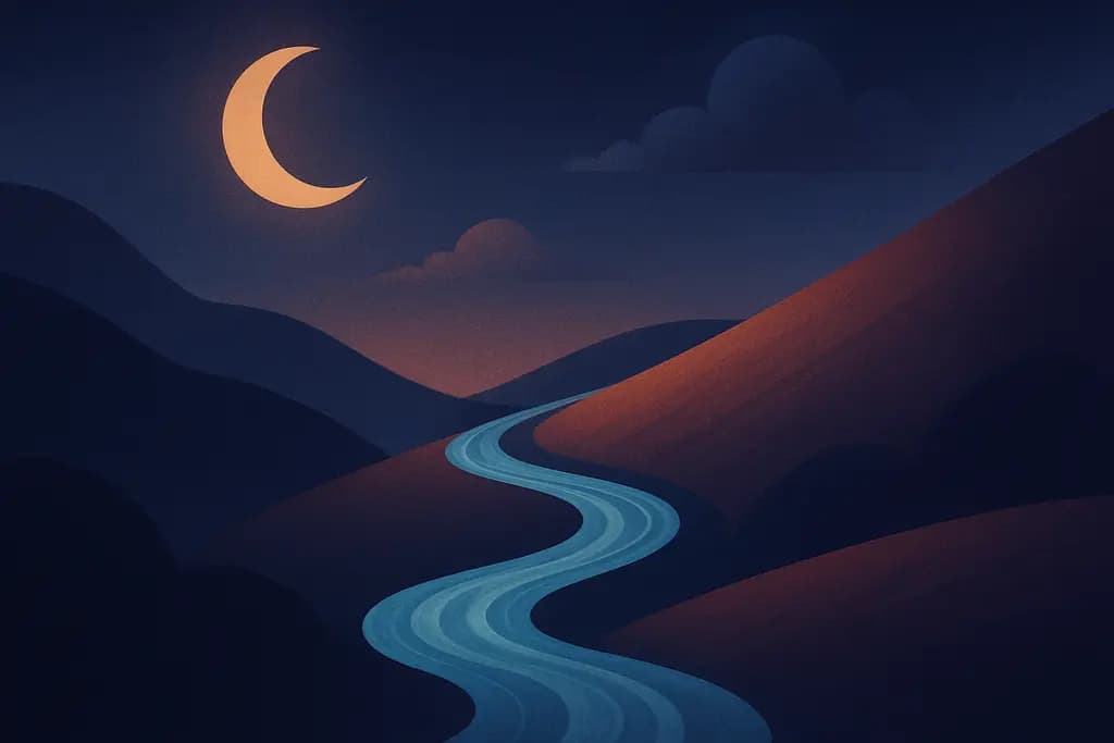Dream illustration: A river flowing uphill