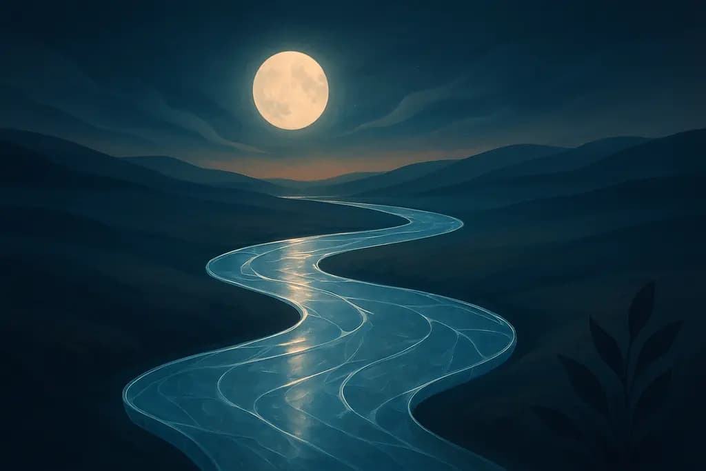 Dream illustration: A river made of glass