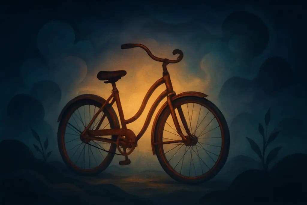 Dream illustration: A rusted bicycle