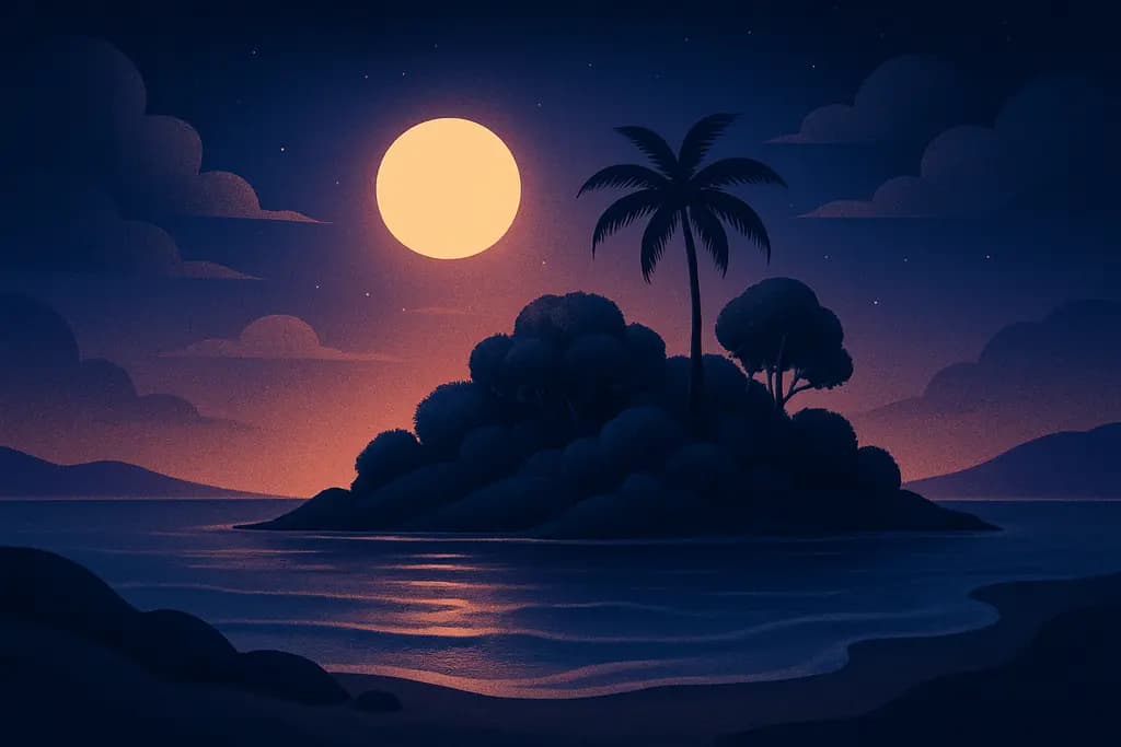 Dream illustration: A secret island