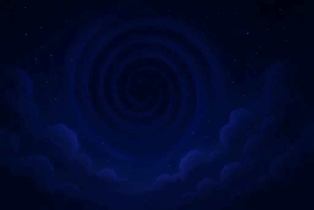 Dream illustration: A sky pulsing in deep indigo
