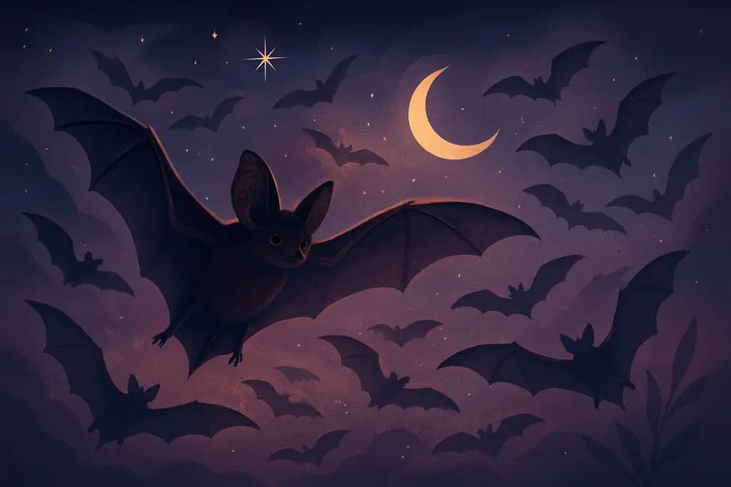 Dream illustration: A swarm of bats