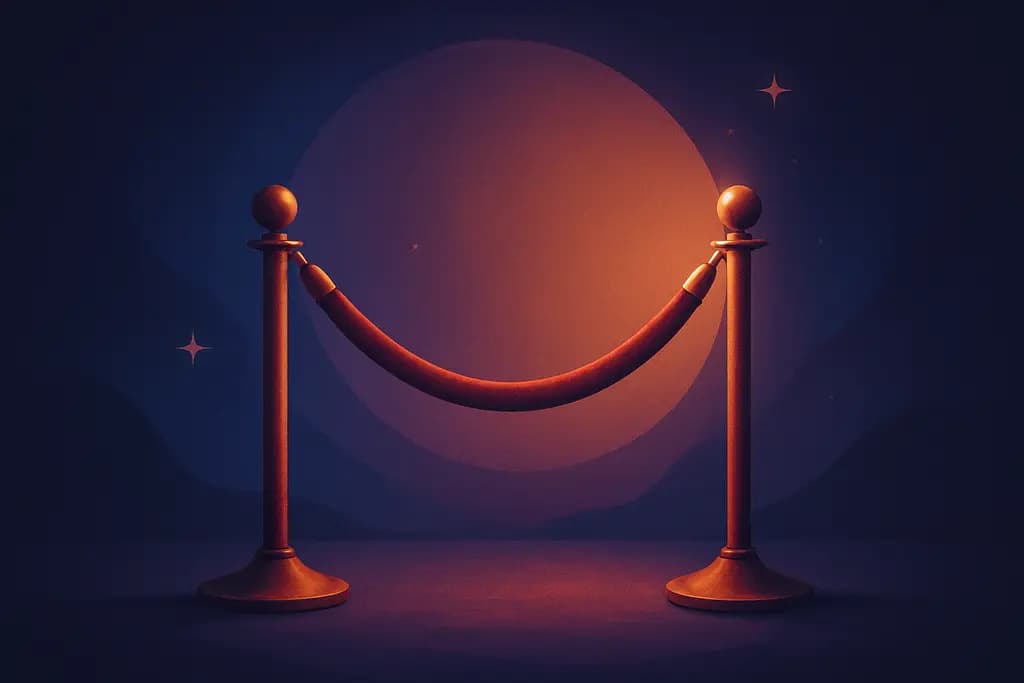 Dream illustration: A velvet rope you cannot cross