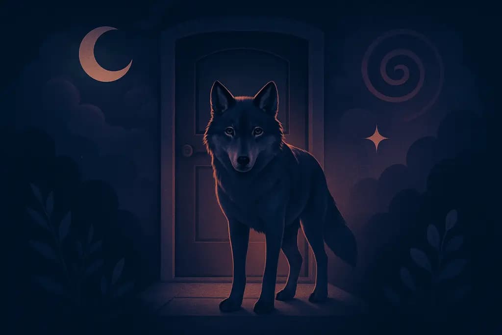 Dream illustration: A wolf at your doorstep