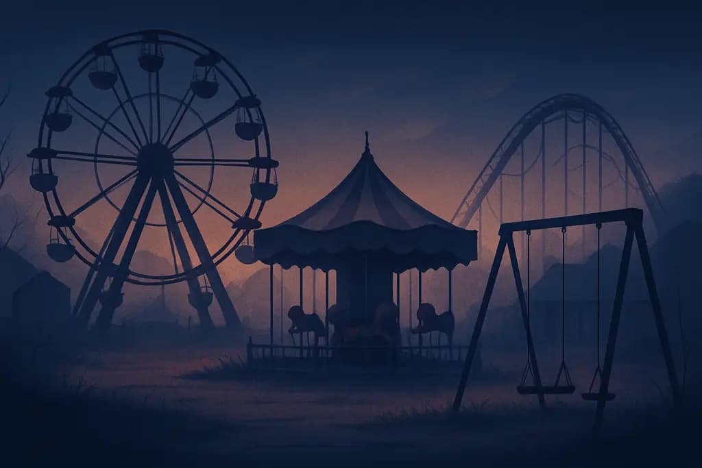 Dream illustration: Abandoned amusement park