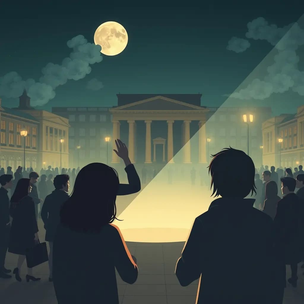 Dream illustration: Accused in a public square