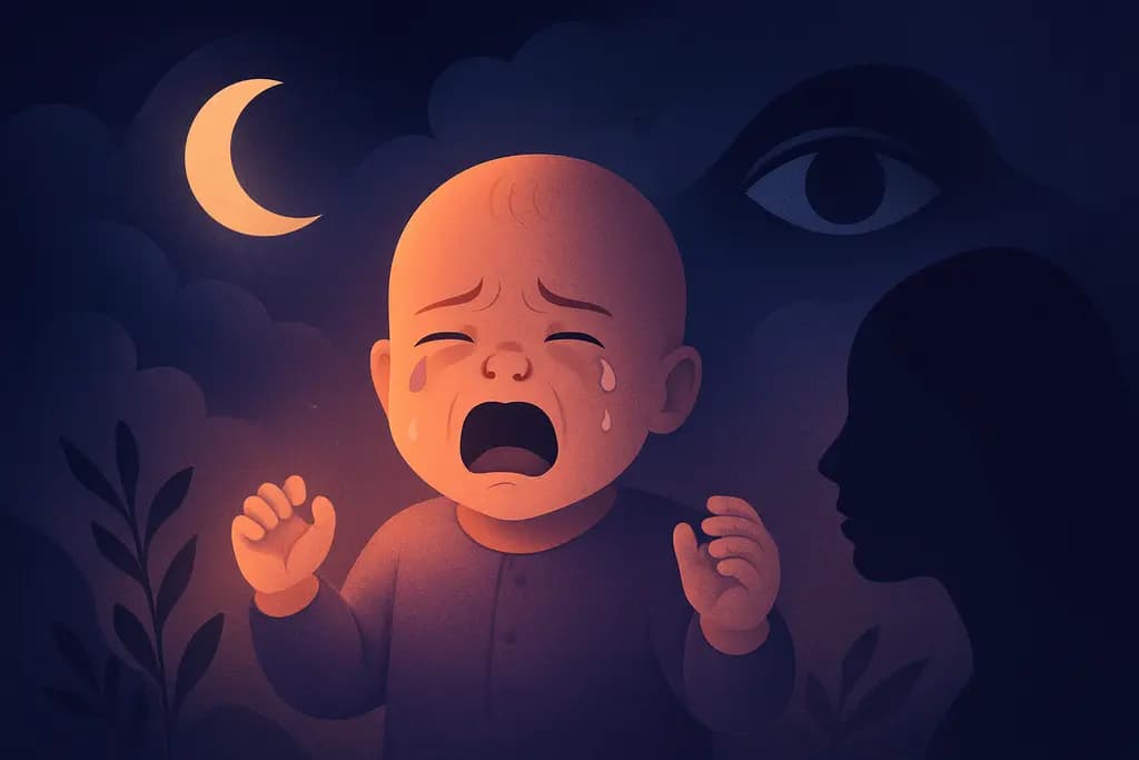 Dream illustration: adopted baby crying in my dream