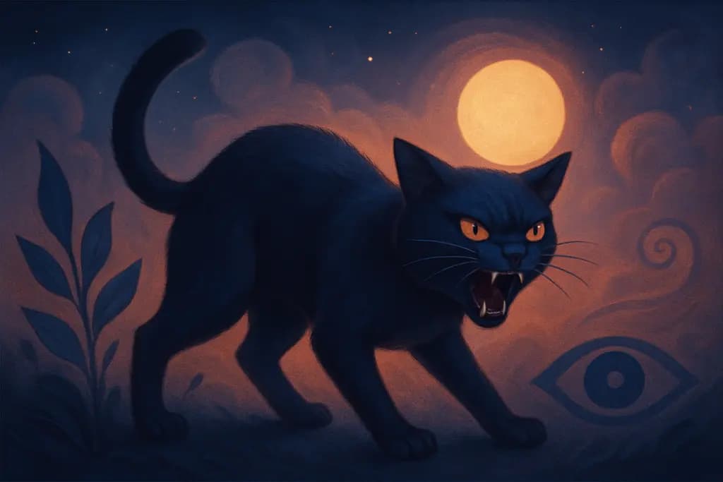 Dream illustration: Aggressive cat