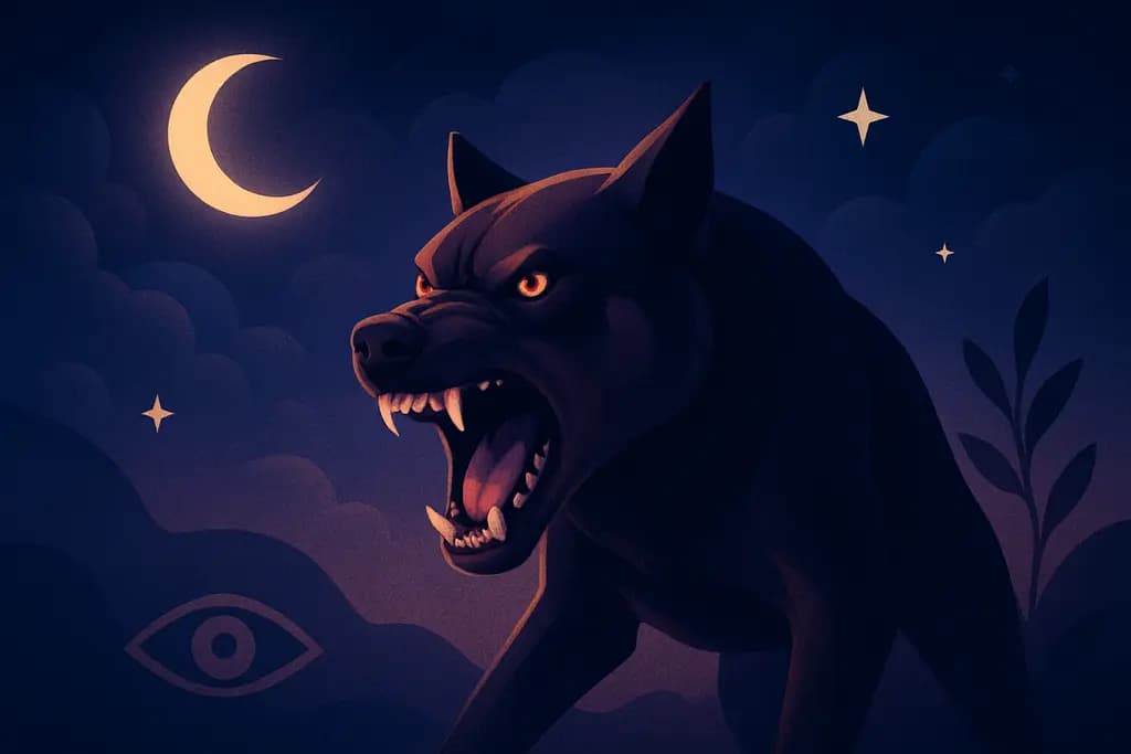 Dream illustration: Aggressive dog