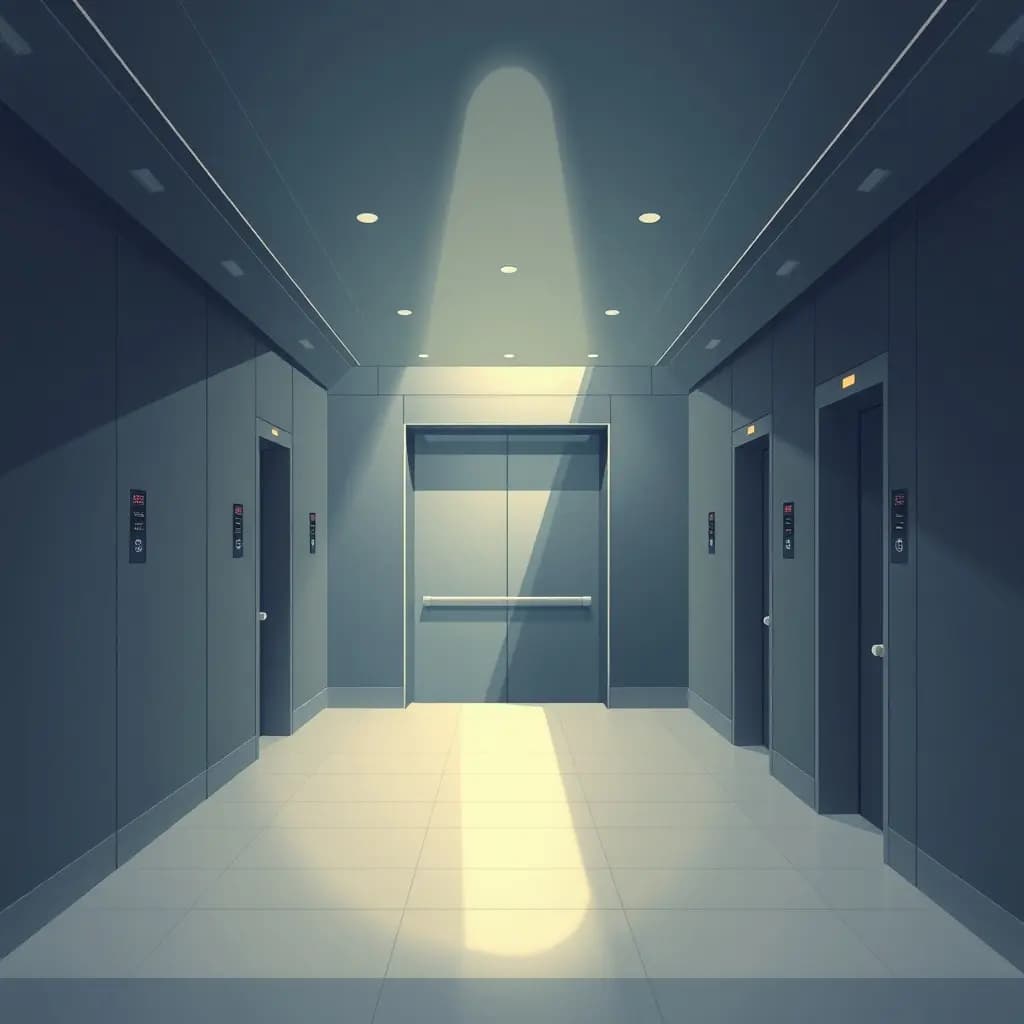 Dream illustration: An elevator that travels horizontally through a building