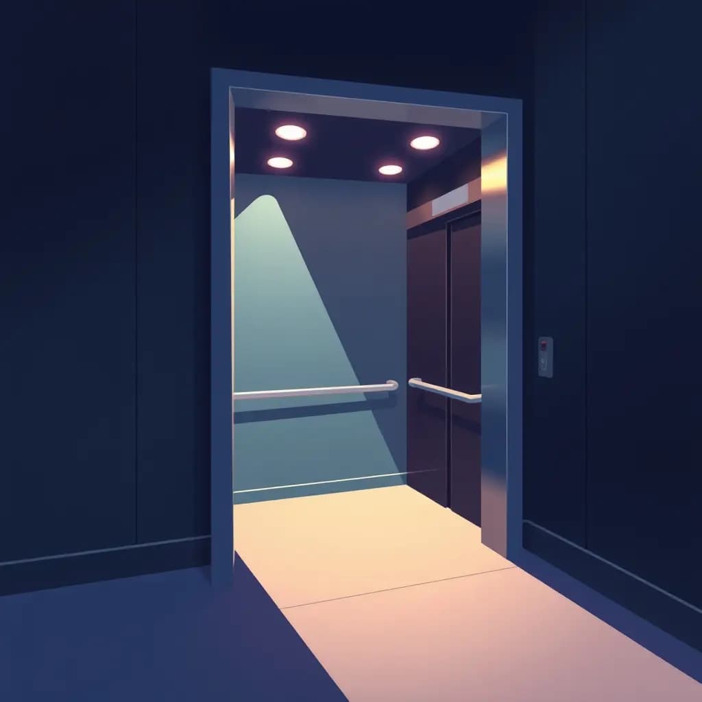 Dream illustration: An elevator that travels sideways or to impossible floors