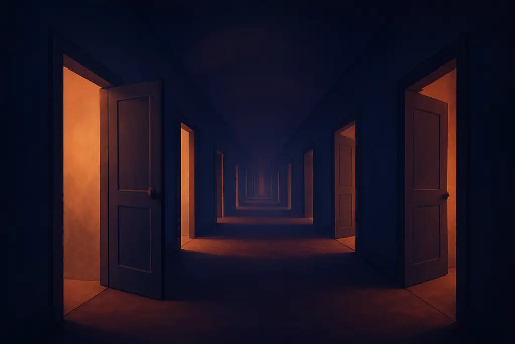 Dream illustration: An endless hallway