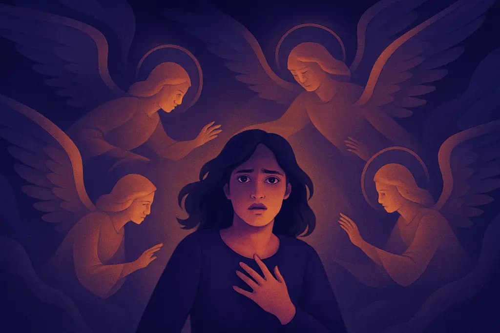 Dream illustration: angels appearing attacking me dream meaning