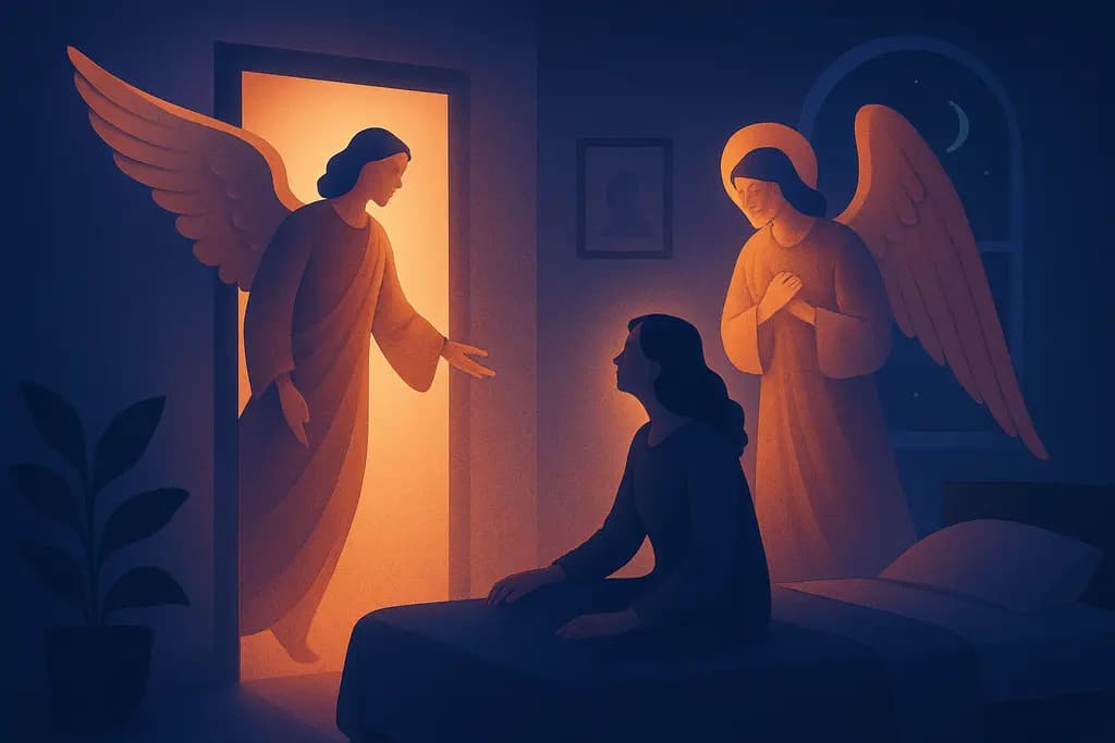 Dream illustration: angels appearing in my house dream meaning