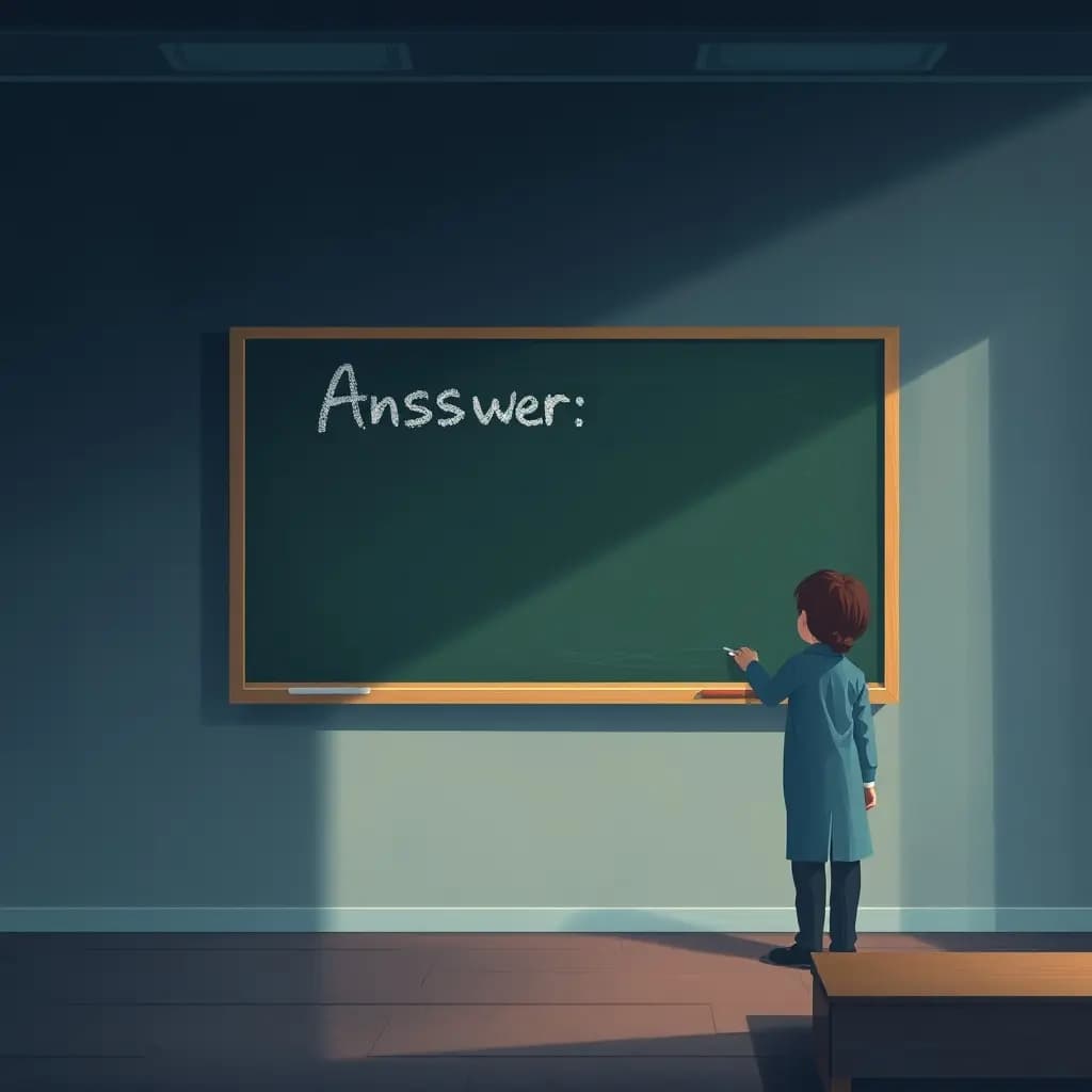 Dream illustration: Answer written in chalk disappears